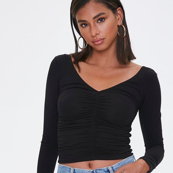 ZARA GATHERED ELASTIC TOP | ZARA WOMAN TOP - Picture 1 of 6